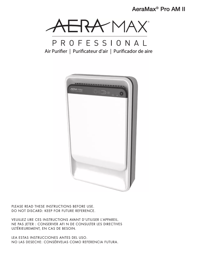 Image de la première page du manuel de l'appareil Pro AM II