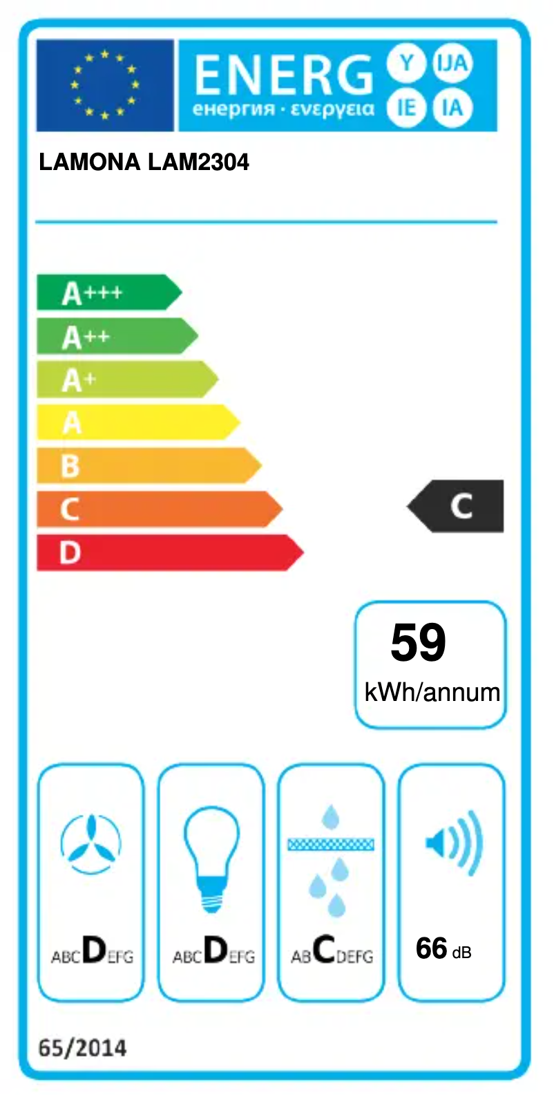 Page n°1 - Label énergétique Lamona LAM2304