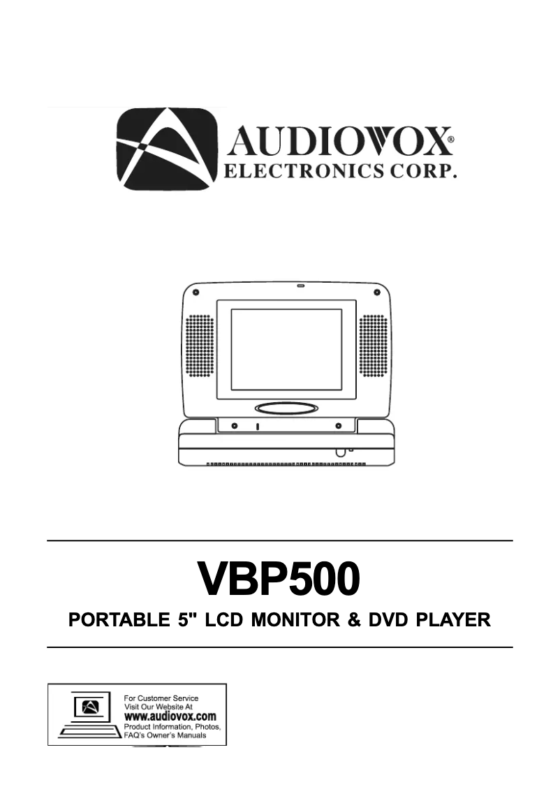 Image de la première page du manuel de l'appareil VBP500