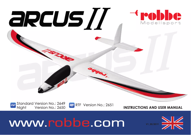 Page 1 de la notice Manuel utilisateur Robbe Arcus II