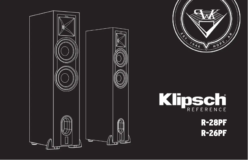 Page 1 de la notice Manuel utilisateur Klipsch Reference R-26PF