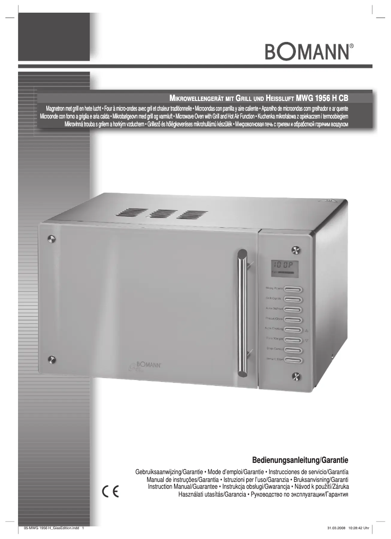 Page 1 de la notice Manuel utilisateur Bomann MWG 1956 H CB