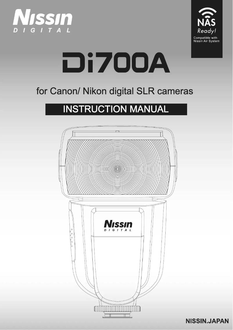 Page n°1 - Manuel utilisateur Nissin Di700A