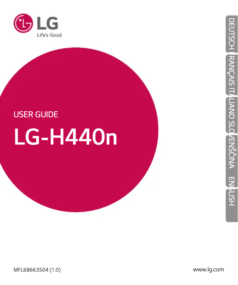 Página 1 del manual Manual de usuario LG LG-H440N