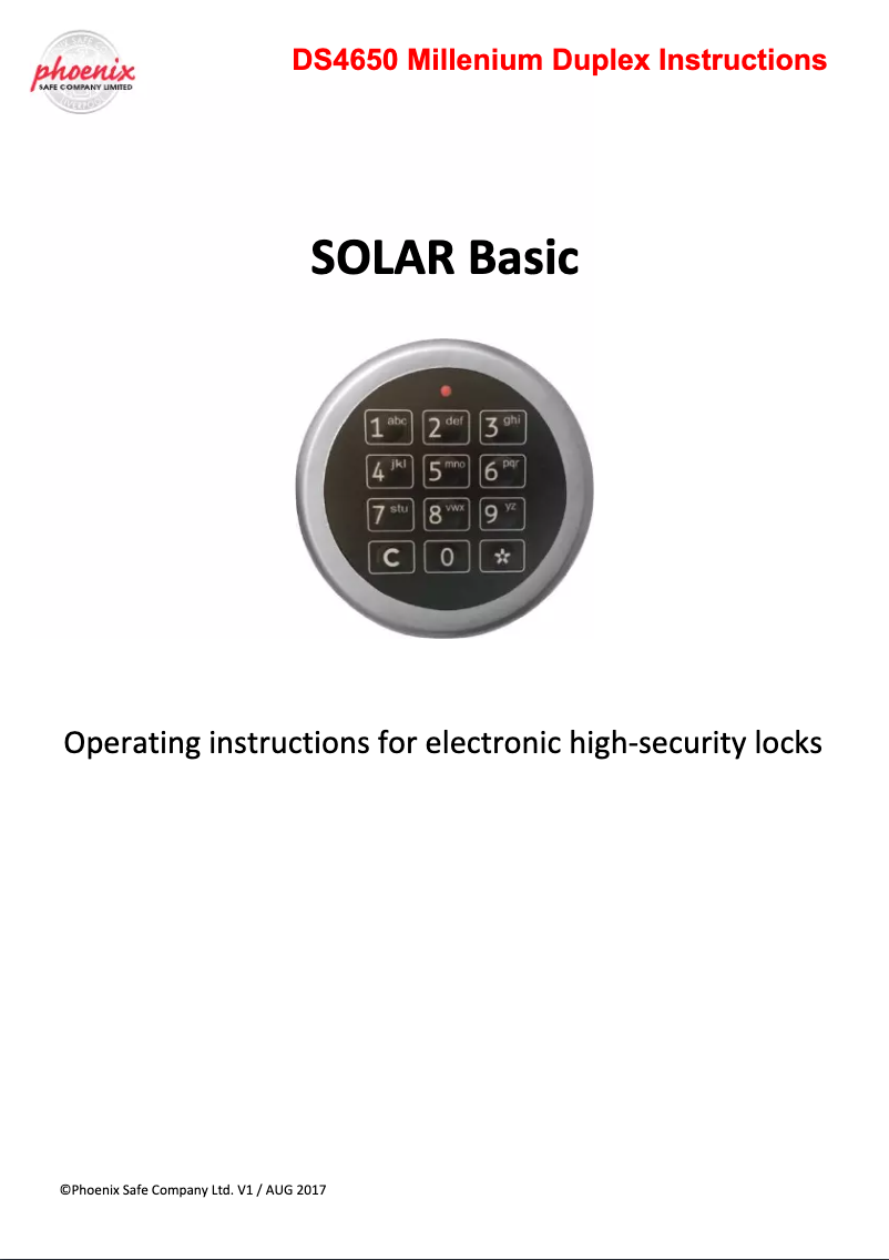 Page n°1 - Manuel utilisateur Phoenix DS4652E