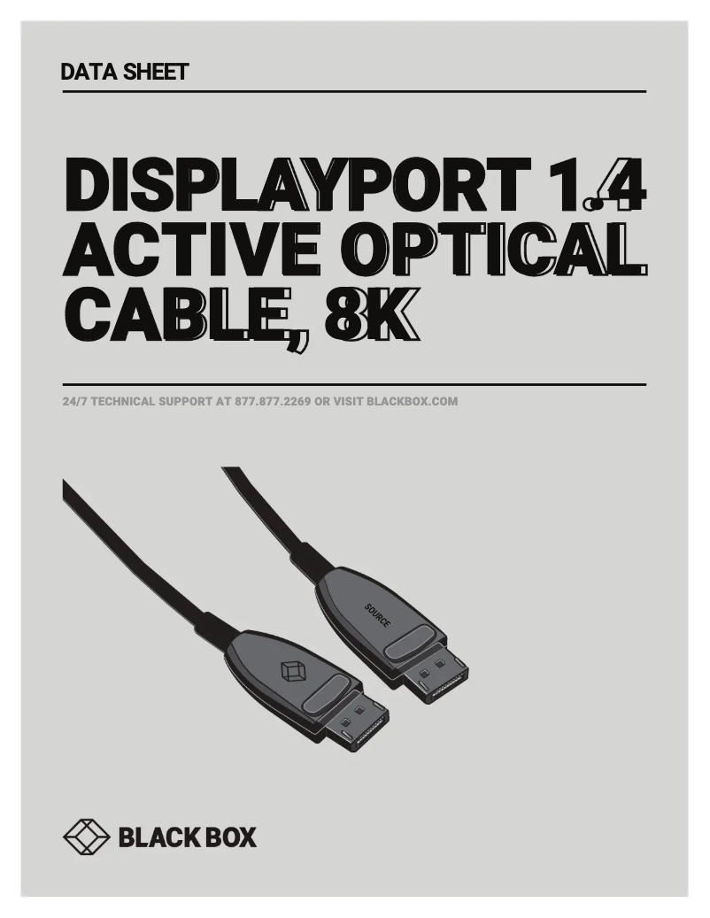 Page n°1 - Manuel utilisateur Black Box AOC-HL-DP4-10M