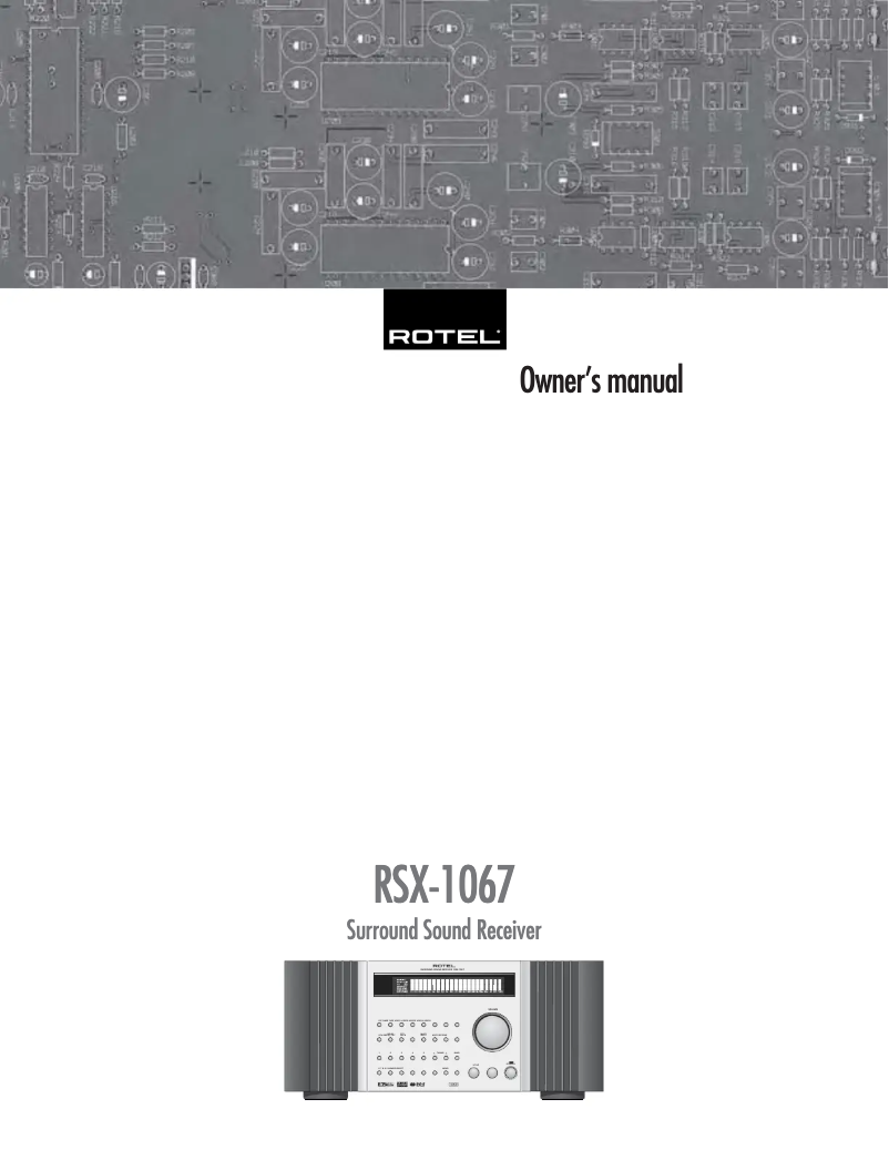 Image de la première page du manuel de l'appareil RSX-1067