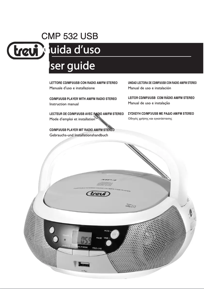 Page 1 de la notice Manuel utilisateur Trevi CMP 532 USB