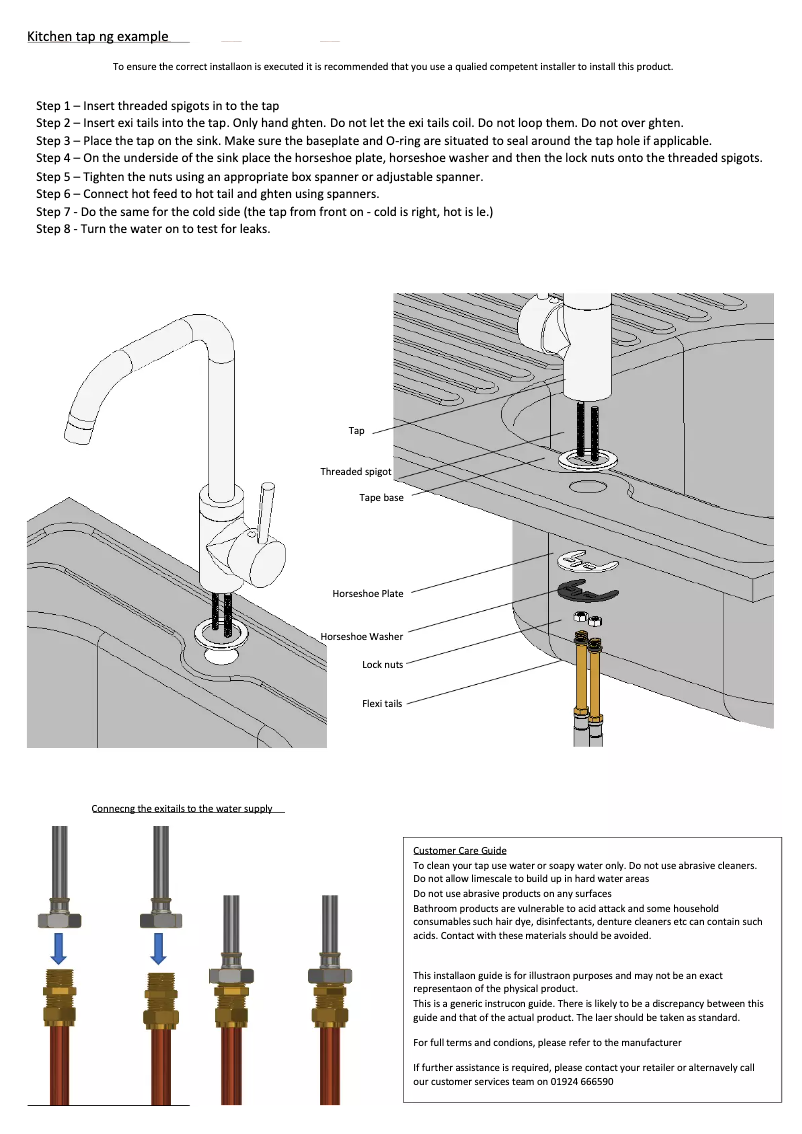 Page 1 de la notice Manuel utilisateur Reginox Kubina