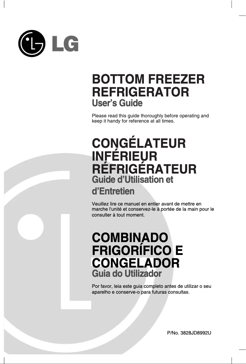 Page 1 of the manual User Manual LG GR-F258JTK