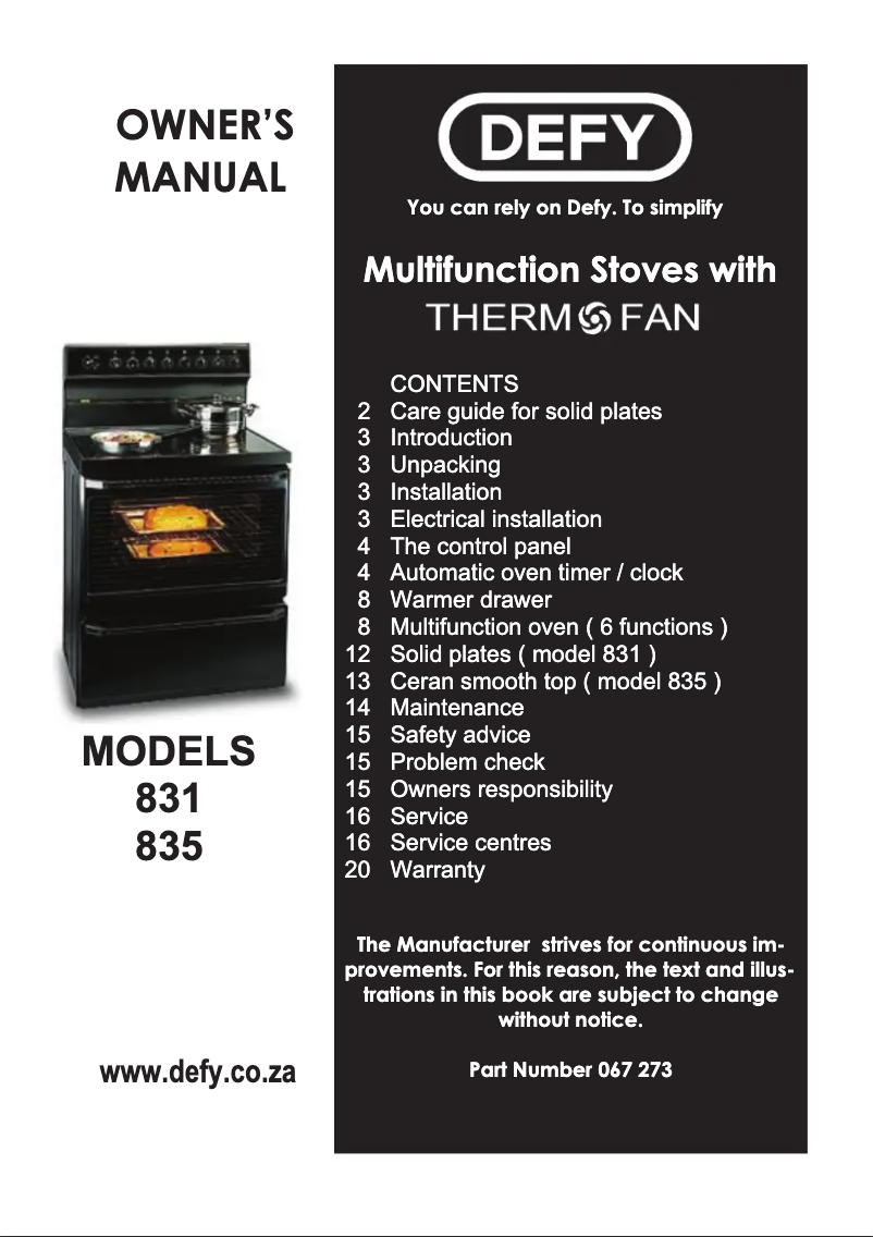 Page 1 de la notice Manuel utilisateur Defy DSS497