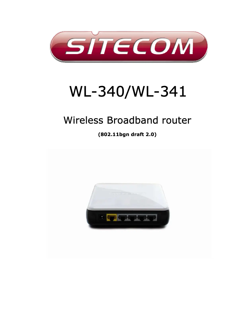 Page n°1 - Manuel utilisateur Sitecom WL-341
