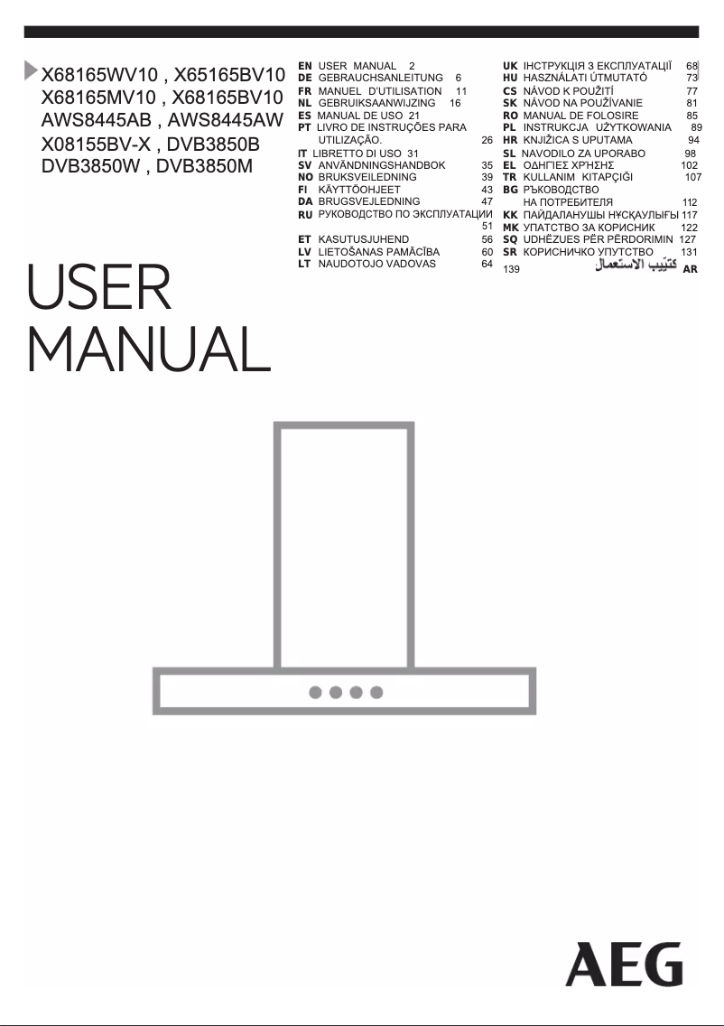 Page n°1 - Manuel utilisateur AEG AWS8445AB