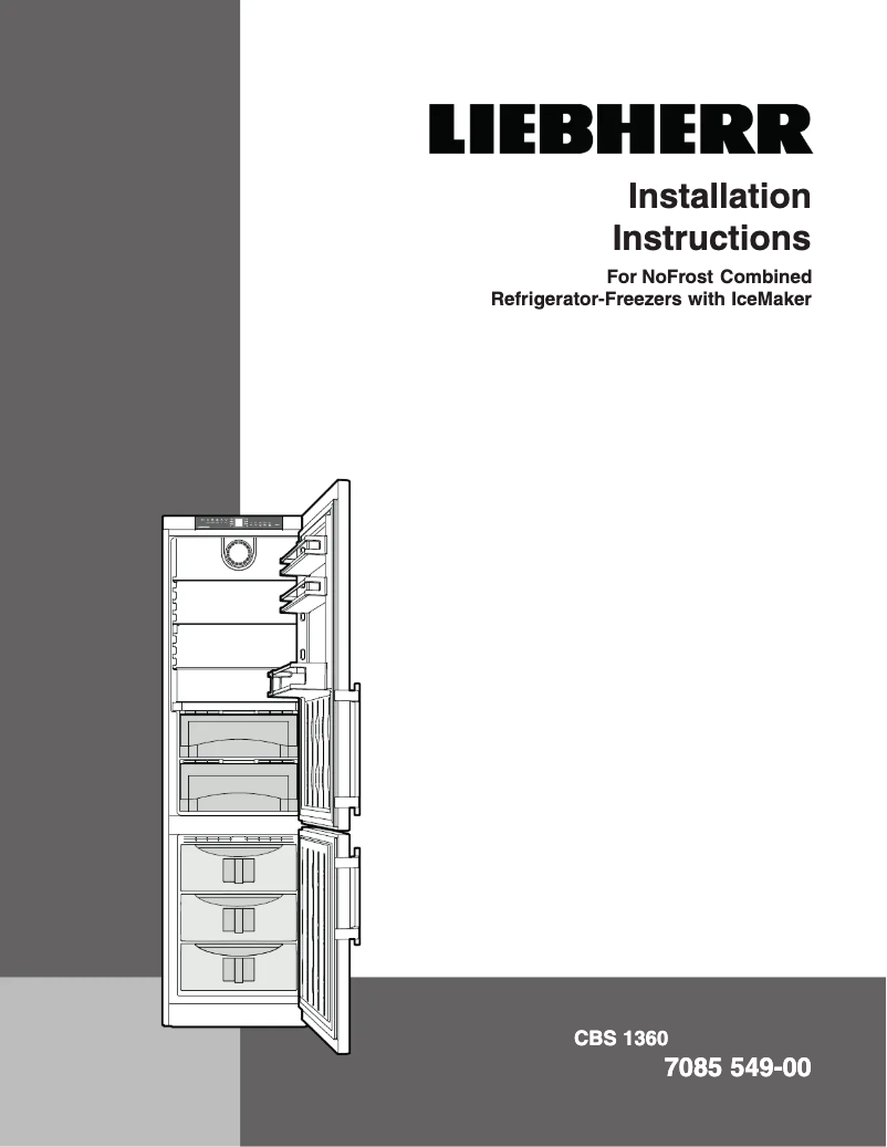 Page 1 de la notice Guide d'installation Liebherr CBS 1360