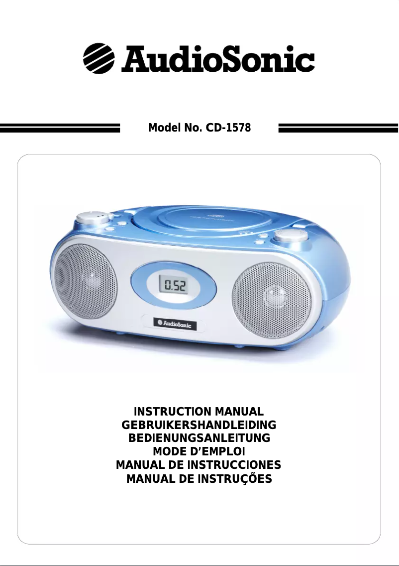 Page n°1 - Manuel utilisateur AudioSonic CD-1578