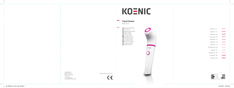 Página 1 del manual Manual de usuario Koenic KFB 222