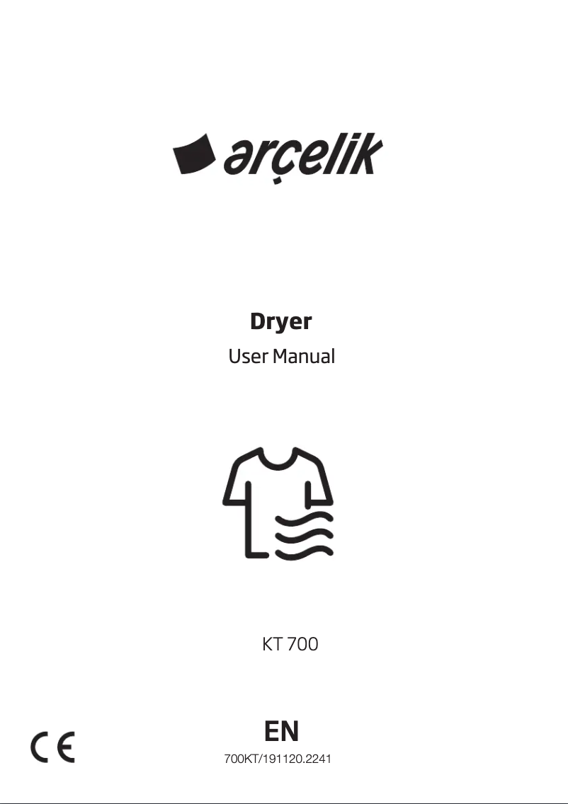 Page n°1 - Manuel utilisateur Arçelik 700 KT