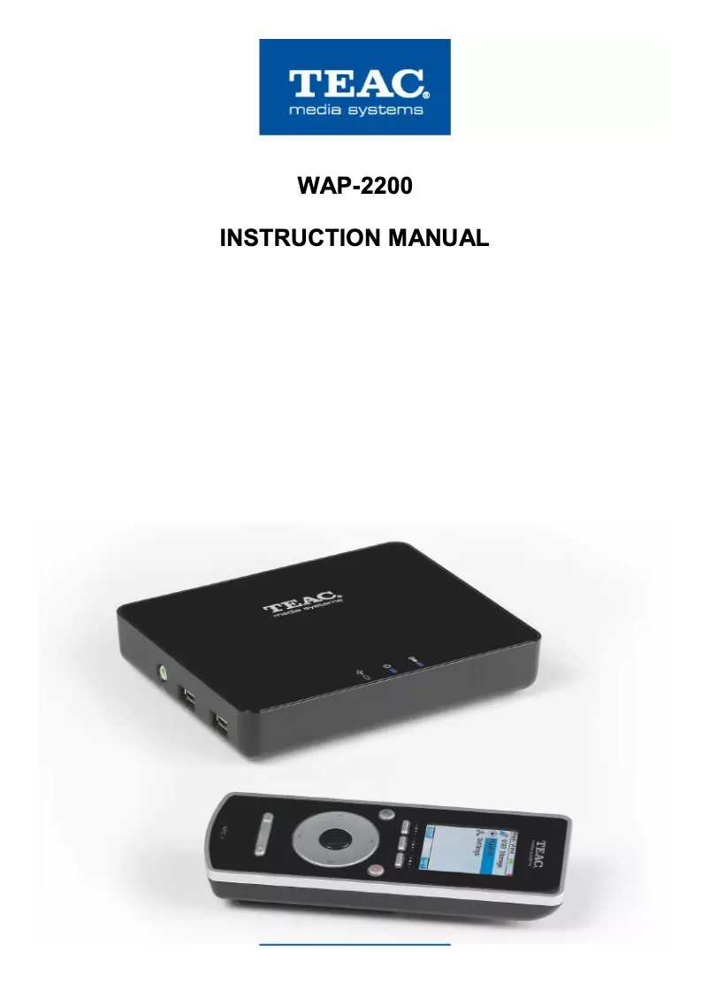 Page n°1 - Manuel utilisateur Teac WAP-2200