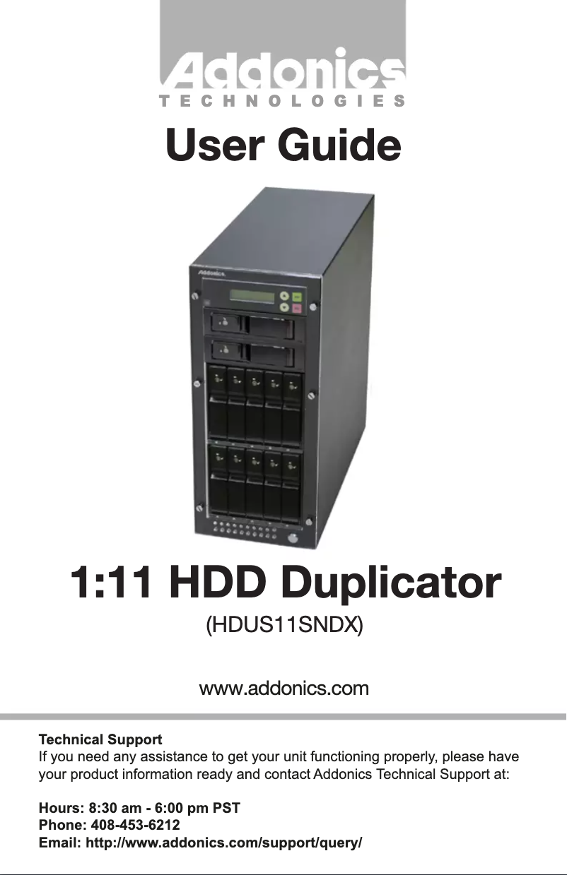 Image de la première page du manuel de l'appareil HDUS11SNDX