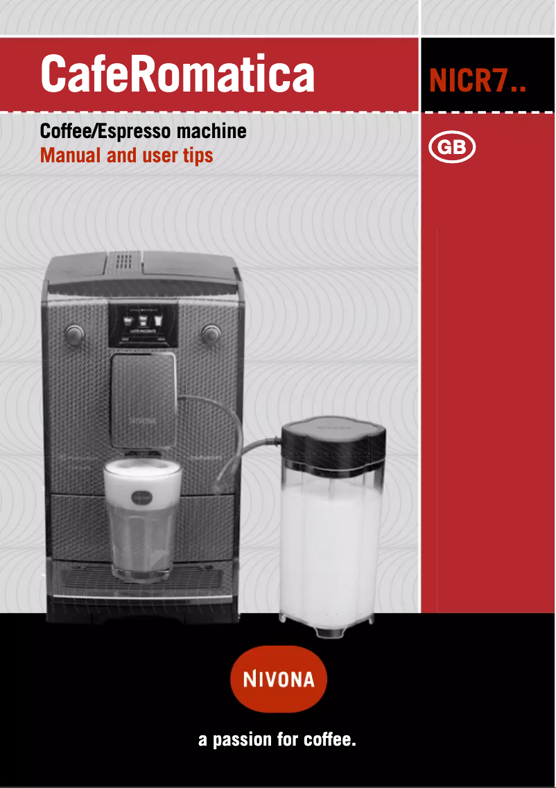 Page 1 de la notice Manuel utilisateur Nivona CafeRomatica 769