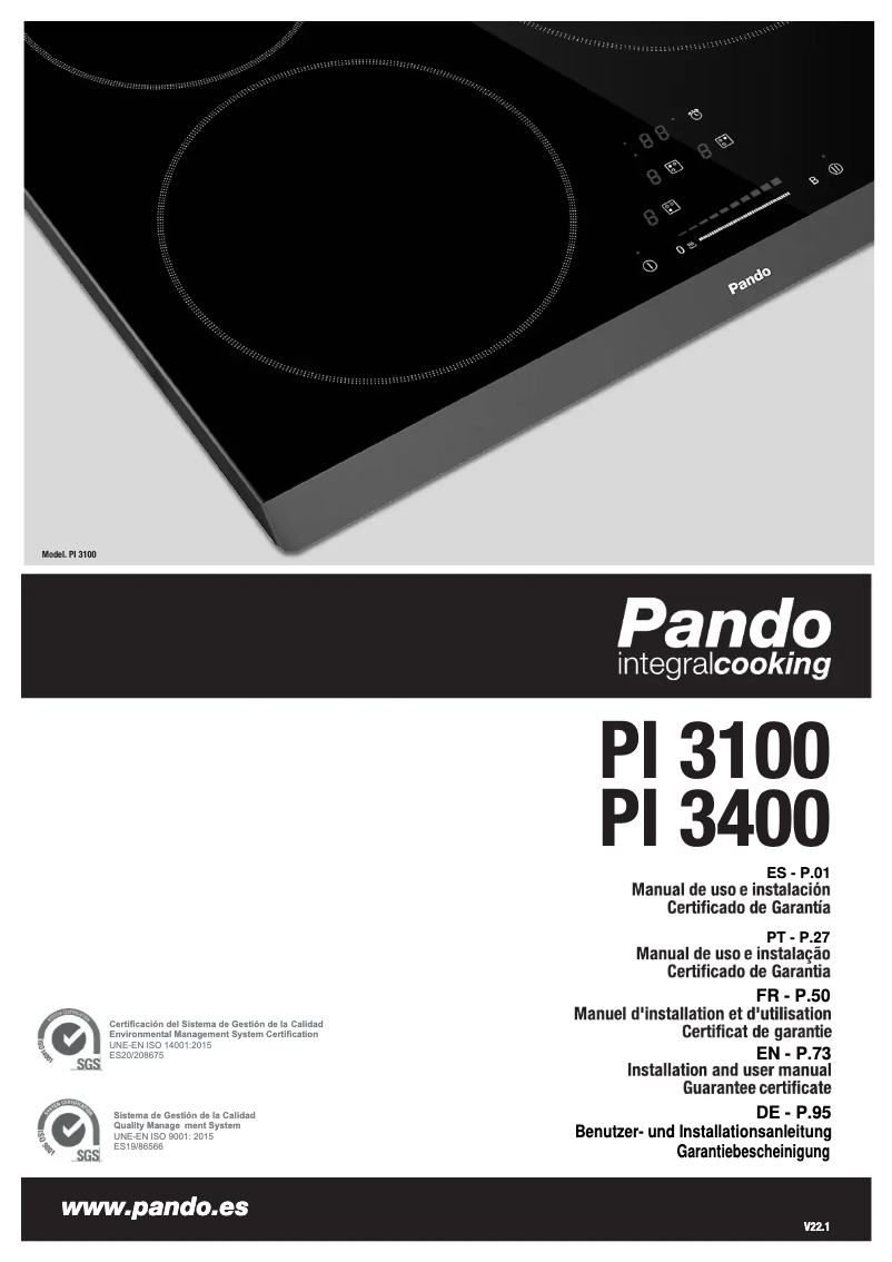 Image de la première page du manuel de l'appareil PI 3100