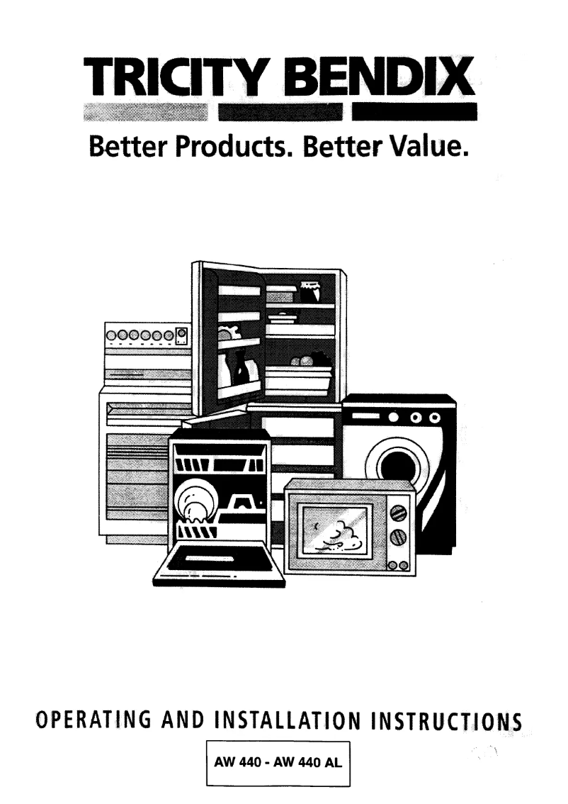 Page 1 de la notice Manuel utilisateur Tricity Bendix AW 440