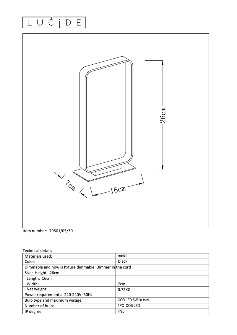 Image de la première page du manuel de l'appareil Mika 79501/05/30