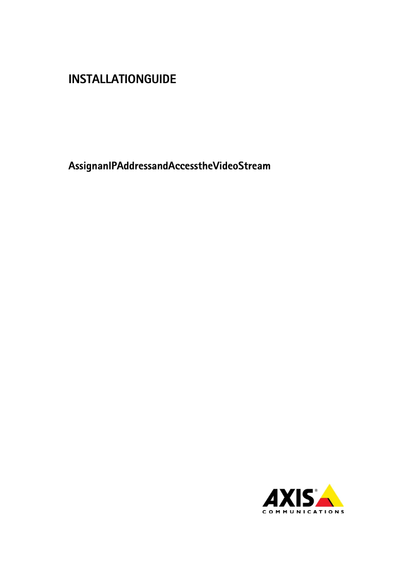 Page 1 de la notice Manuel utilisateur Axis P3904-R MK II