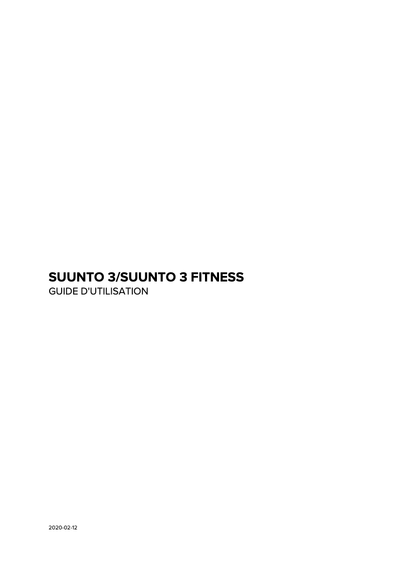 Página 1 del manual Manual de usuario Suunto 3 Fitness
