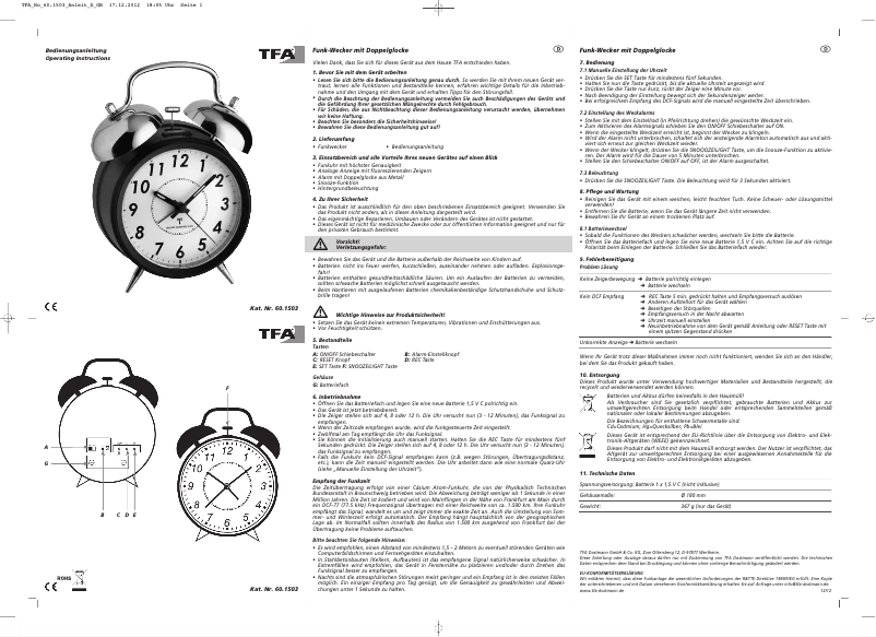 Página 1 del manual Manual de usuario TFA 60.1503