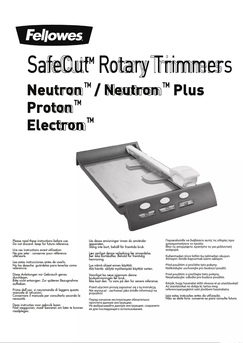 Image de la première page du manuel de l'appareil Proton A4/120