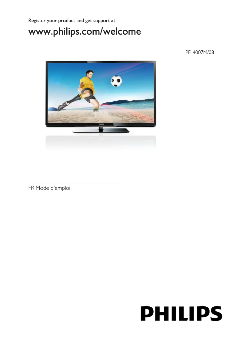 Page 1 de la notice Manuel utilisateur Philips 32PFL4027M