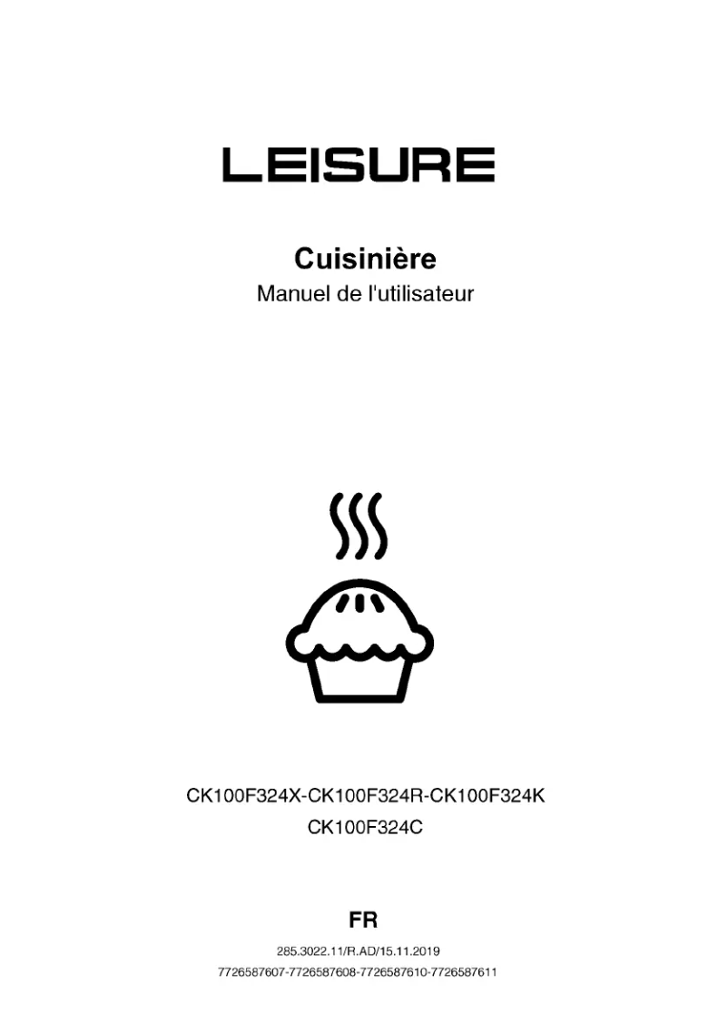 Page n°1 - Manuel utilisateur Leisure CK100F324X