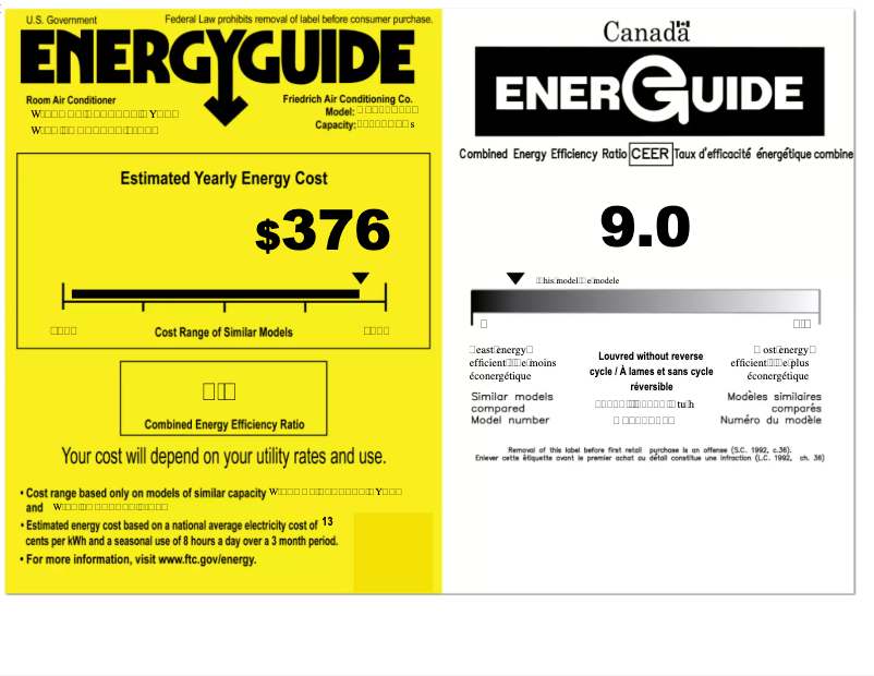 Page n°1 - Label énergétique Friedrich KEL36A35A