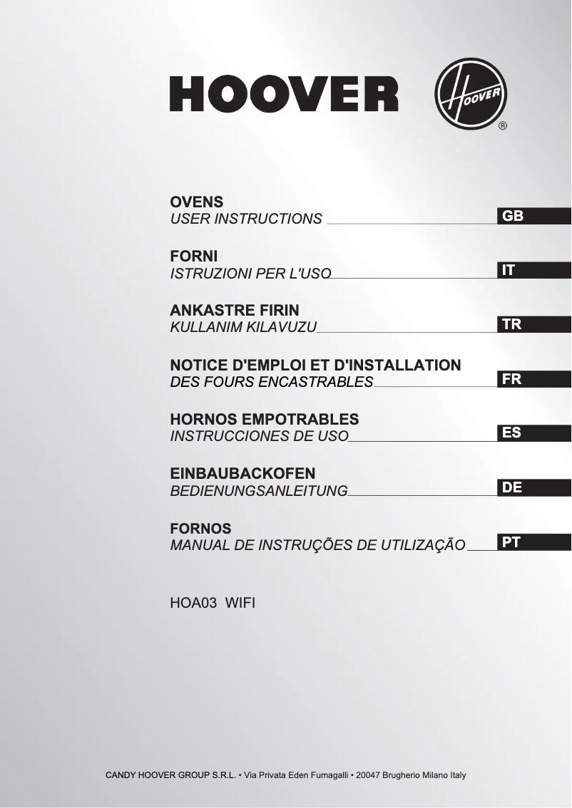Page n°1 - Manuel utilisateur Hoover HOA03VX WIFI