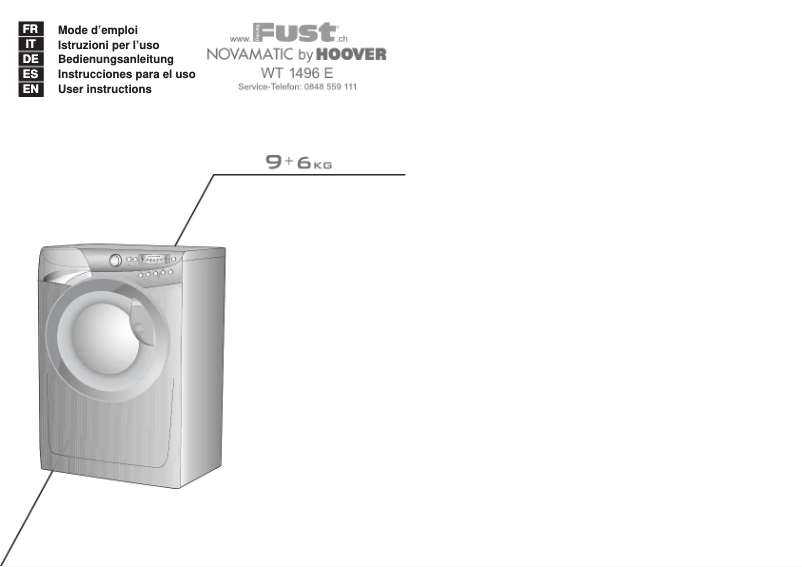 Image de la première page du manuel de l'appareil WT 1496 E