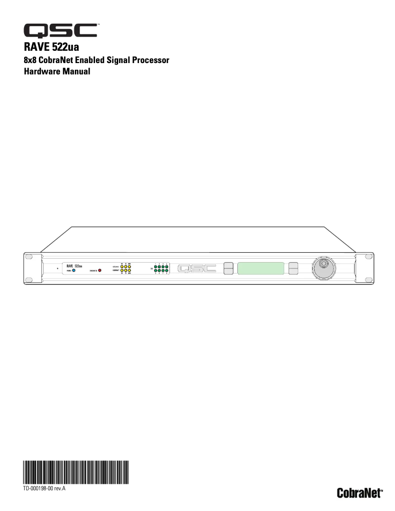 Page 1 de la notice Manuel utilisateur QSC RAVE 522ua