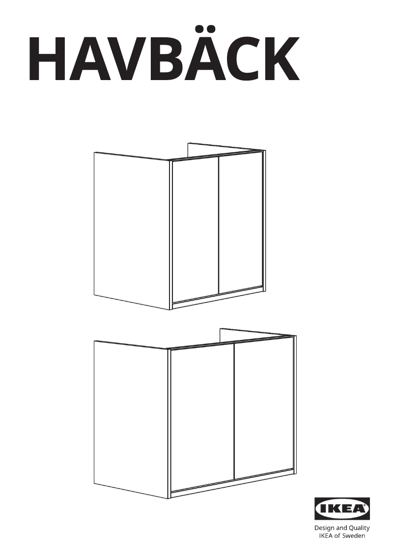 Image de la première page du manuel de l'appareil HAVBÄCK 805.350.03