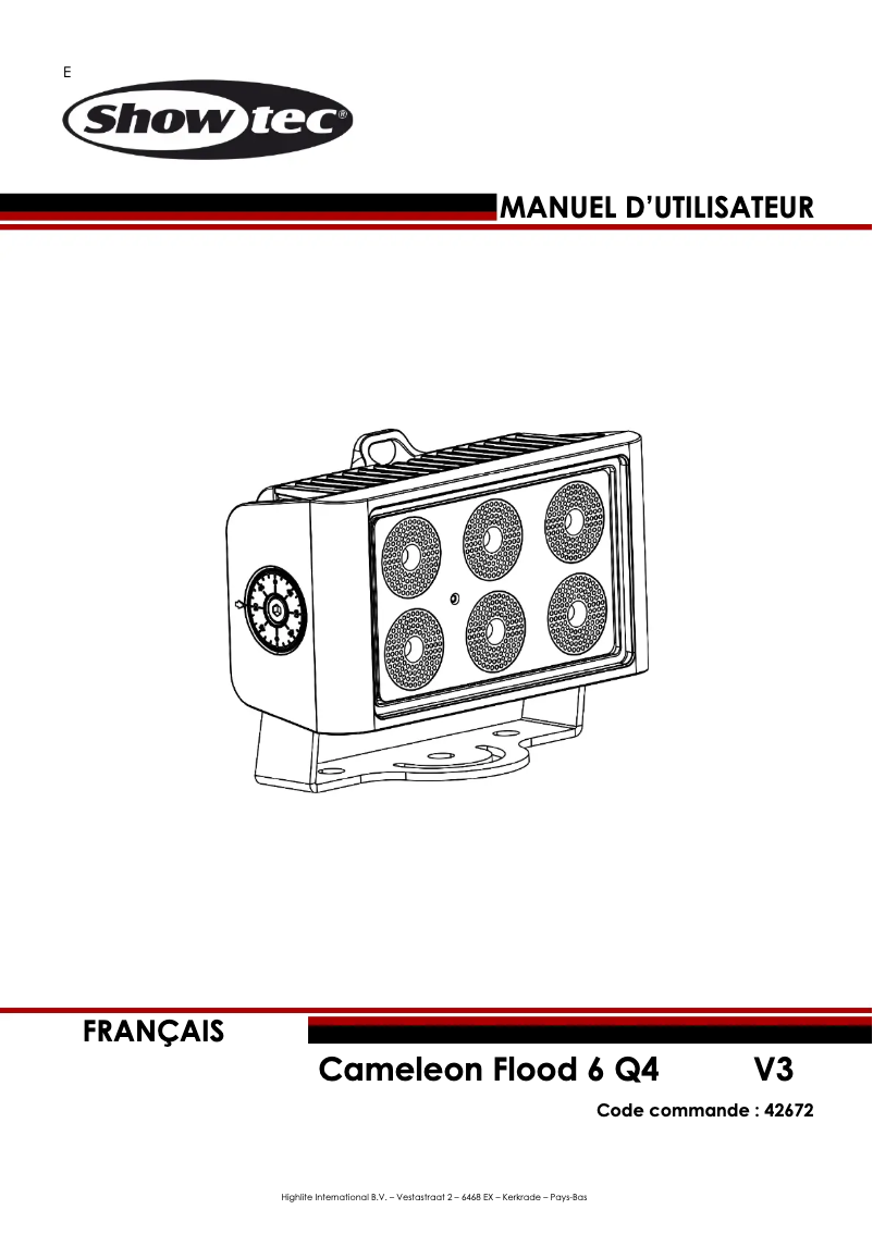 Image de la première page du manuel de l'appareil Cameleon Flood 6 Q4