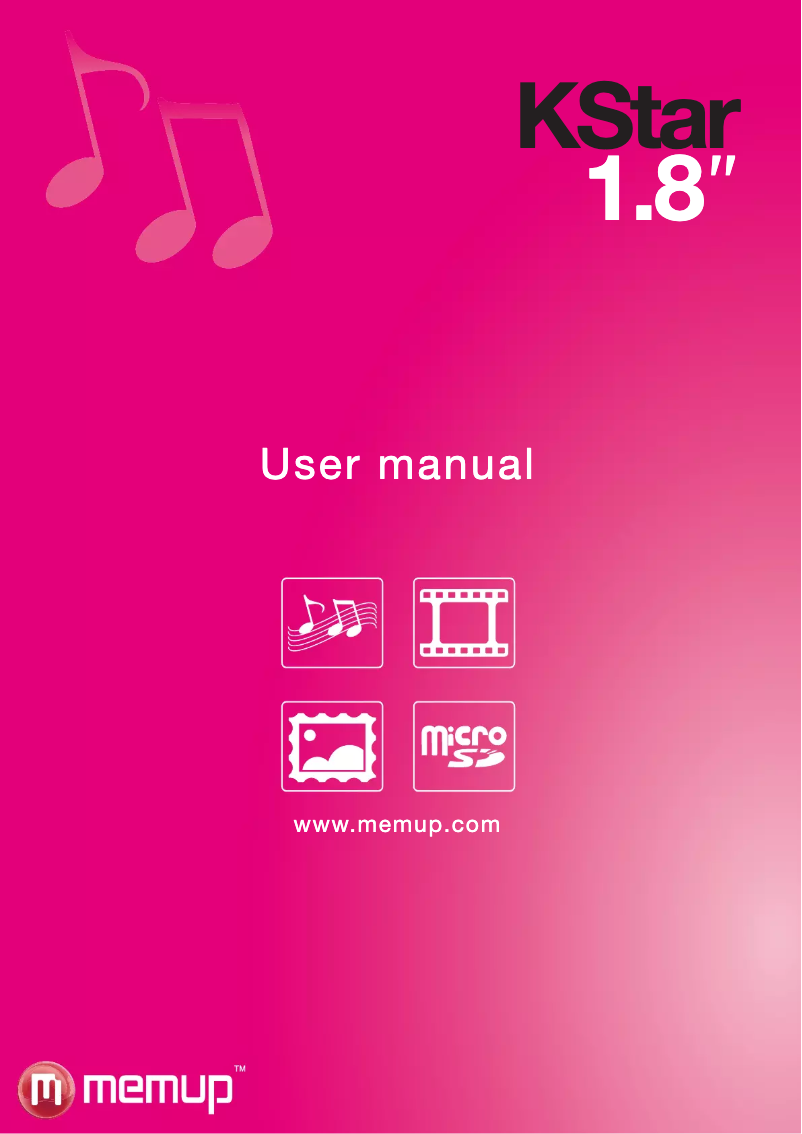 Page 1 de la notice Manuel utilisateur Memup K-STAR