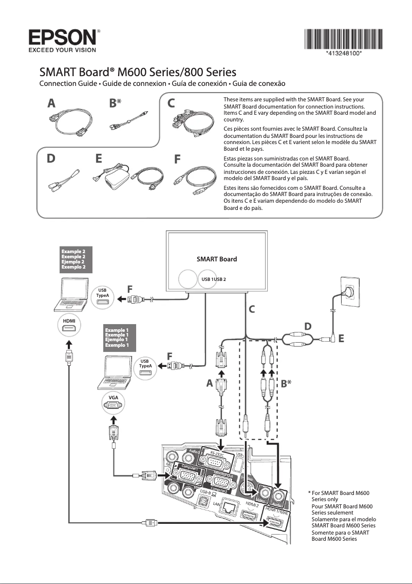 Imagen de la primera página del manual del dispositivo PowerLite 580