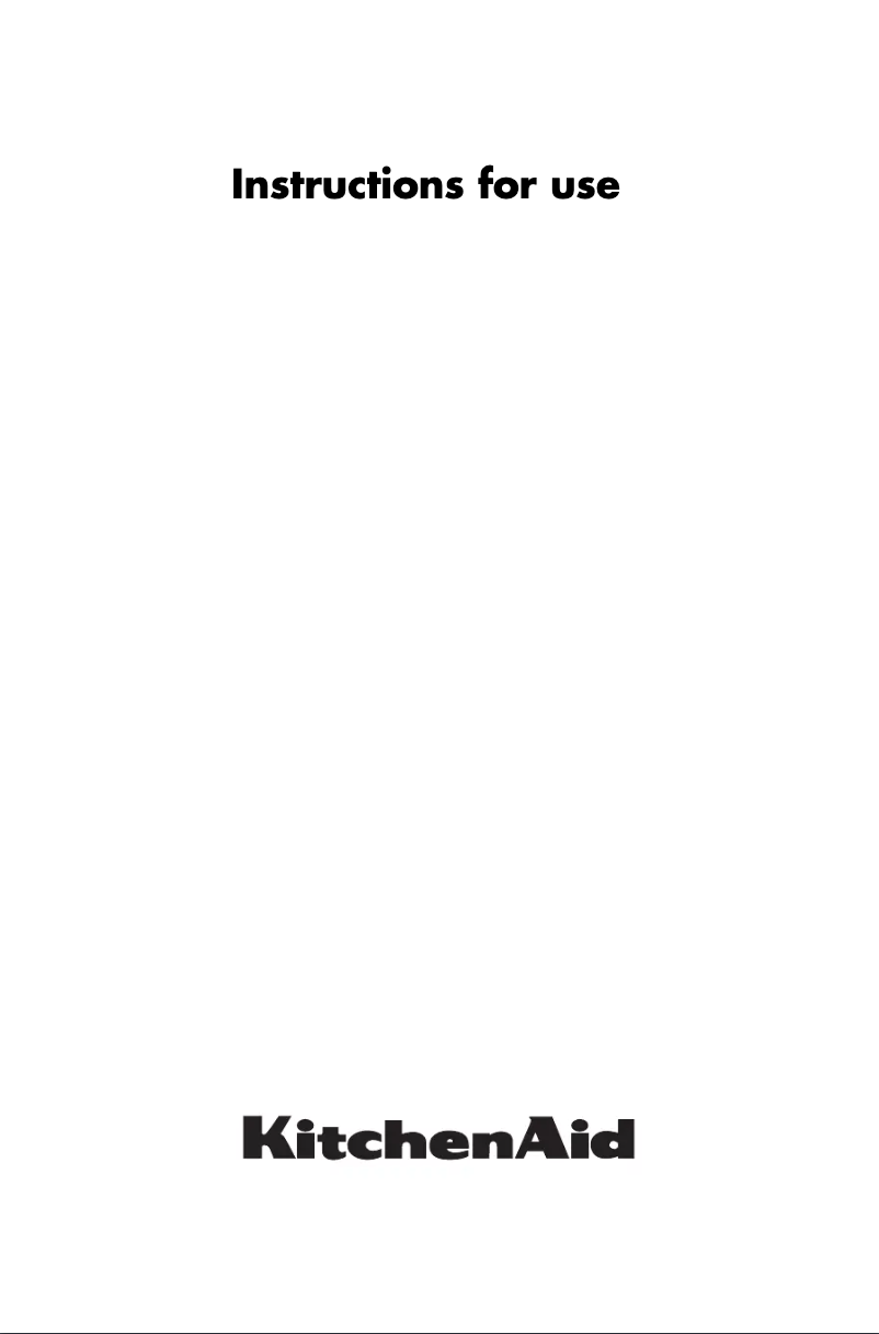 Page 1 de la notice Manuel utilisateur KitchenAid KCBWX 70600L