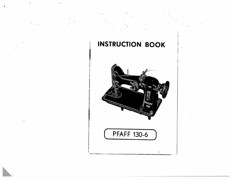 Page n°1 - Manuel utilisateur Pfaff 130-6