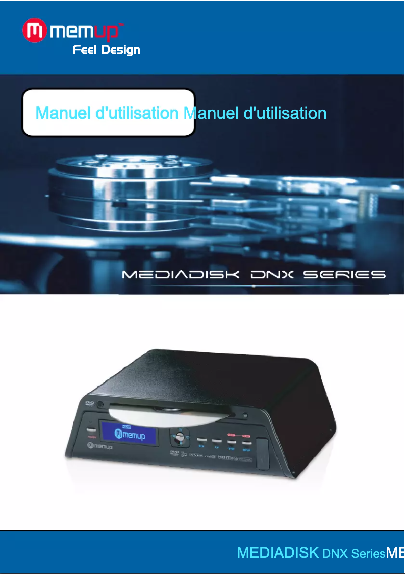 Image de la première page du manuel de l'appareil MediaDisk DNX