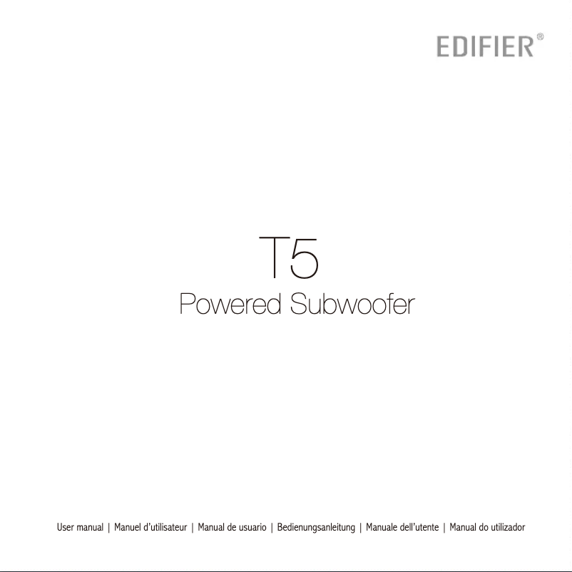 Page n°1 - Manuel utilisateur Edifier T5