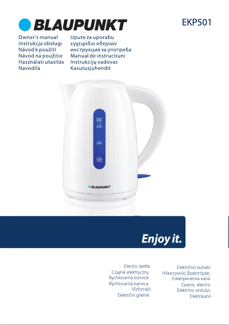 Page 1 de la notice Manuel utilisateur Blaupunkt EKP501