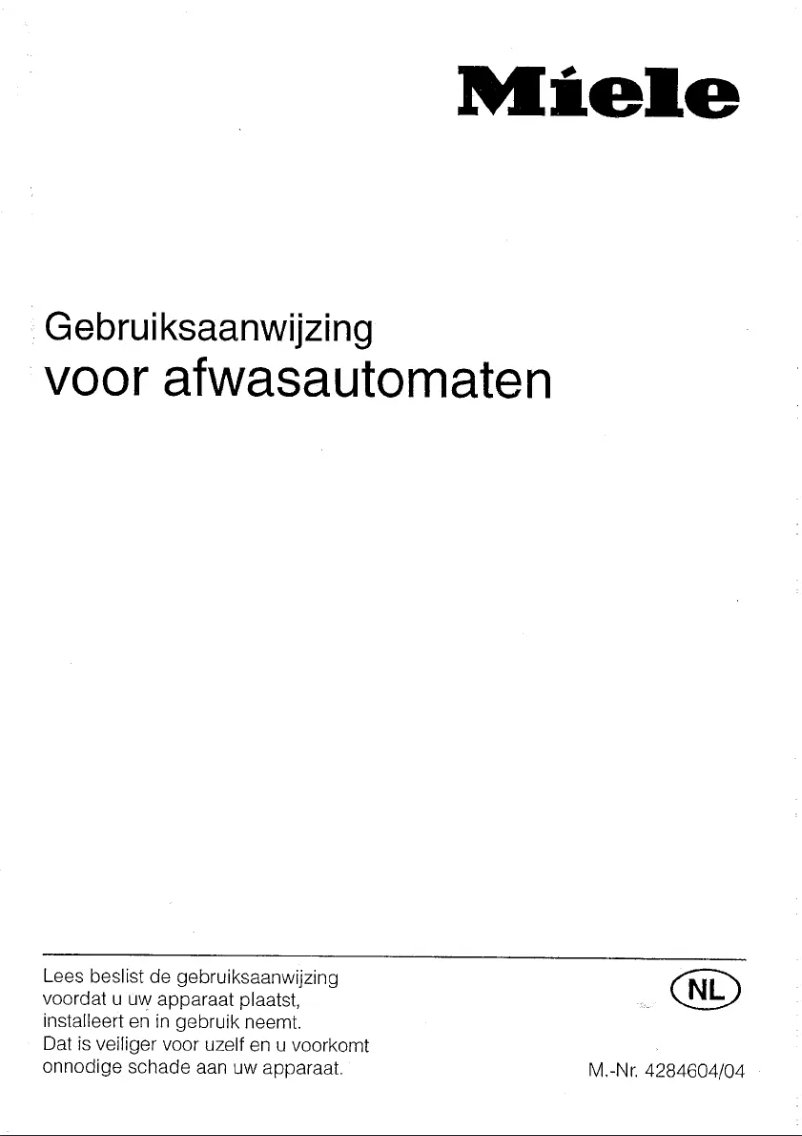 Page 1 de la notice Manuel utilisateur Miele G661