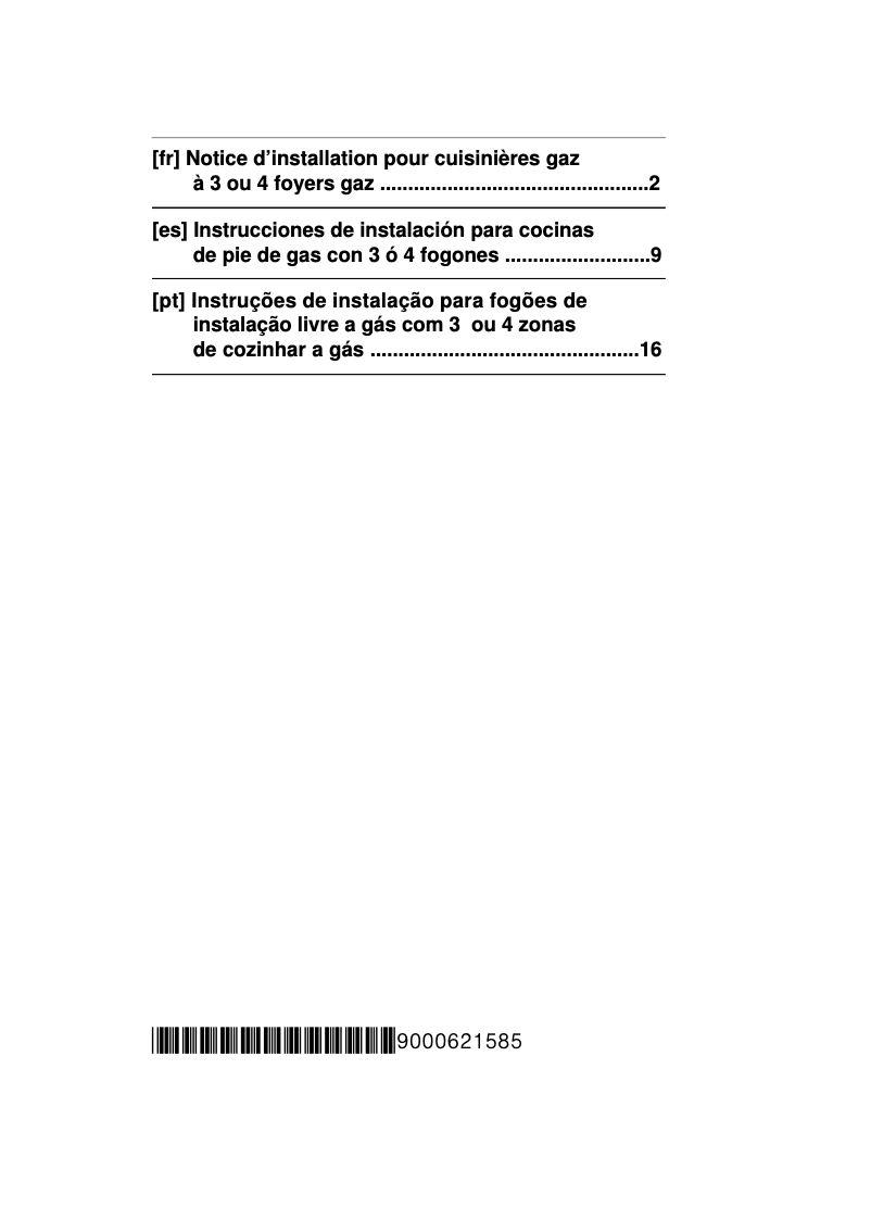 Page 1 de la notice Guide d'installation Siemens HR85D261F