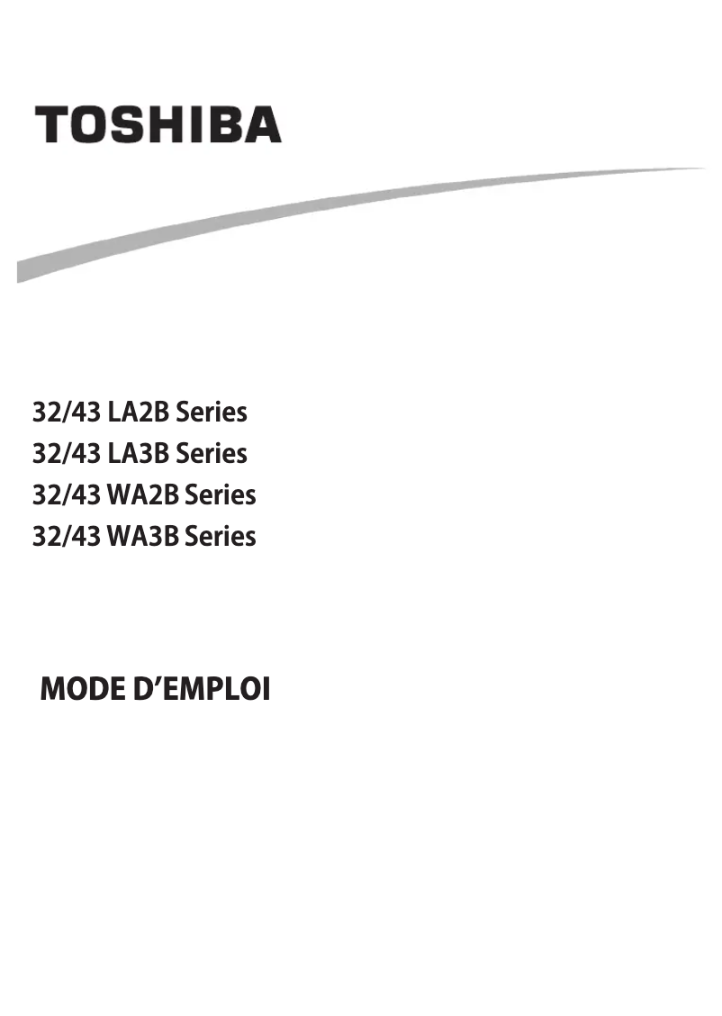 Page n°1 - Manuel utilisateur Toshiba 43LA3B63DA