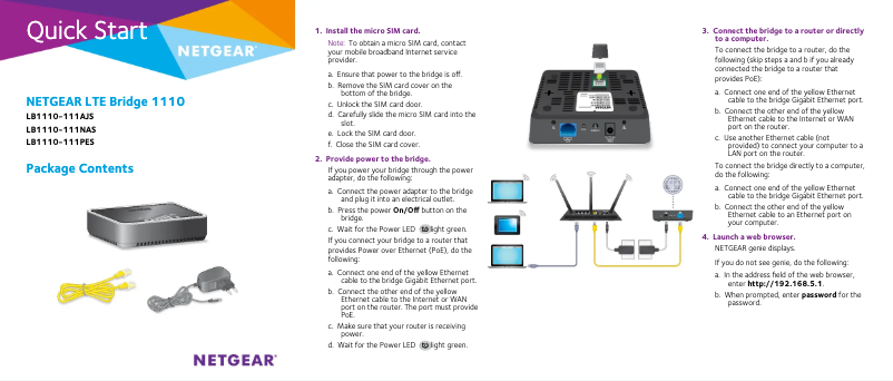 Image de la première page du manuel de l'appareil LB1110
